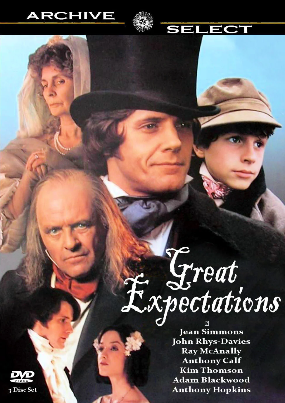 Great Expectations 1989 (3 Disc DVD Set) Jean Simmons, John Rhys-Davies, Ray McAnally, Anthony Calf, and Anthony Hopkins